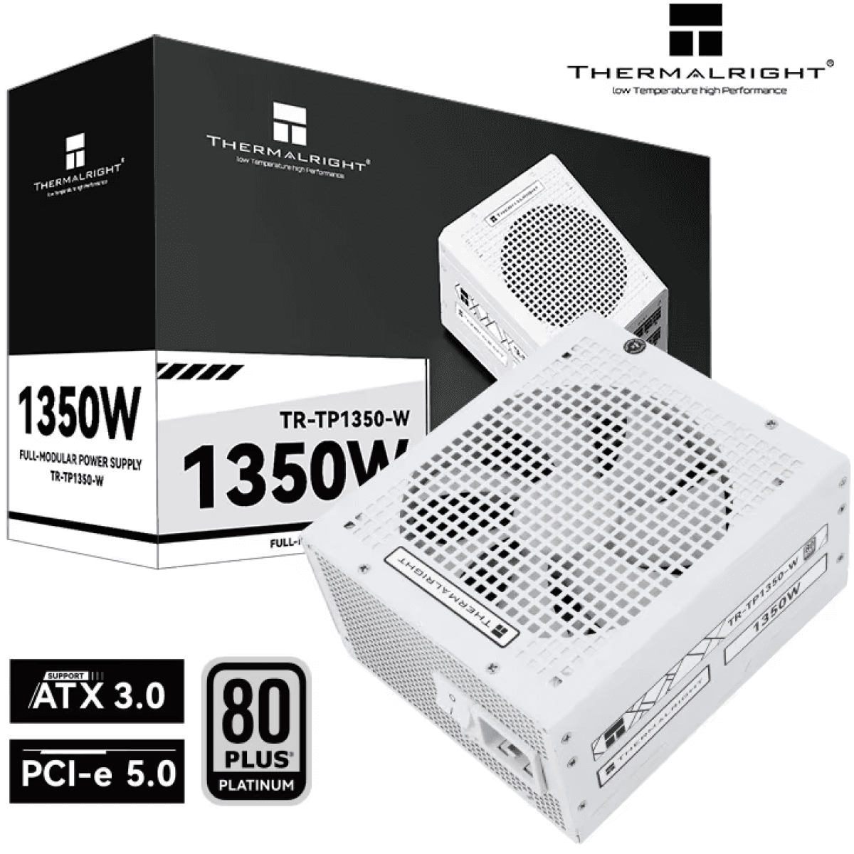 Thermalright TP1350-W Platinum 1350W ATX 3.0 80 Plus Platinum Full Modular PSU White